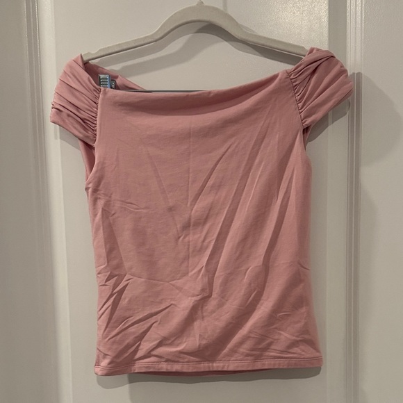 A&F Pink Off-Shoulder Top - Picture 3 of 3